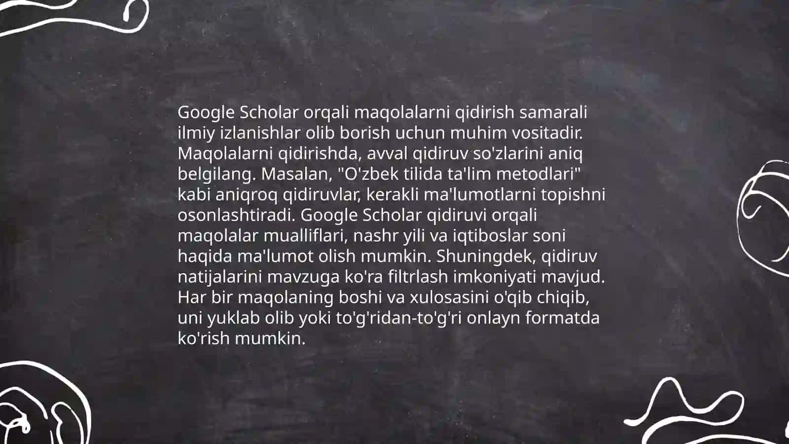 Google Scholar xizmati va undan foydalanish 4