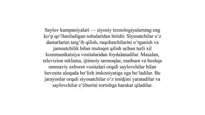 Siyosiy texnologiyalar – hokimiyatga erishishga yo‘naltirilgan vositalar sifatida 4