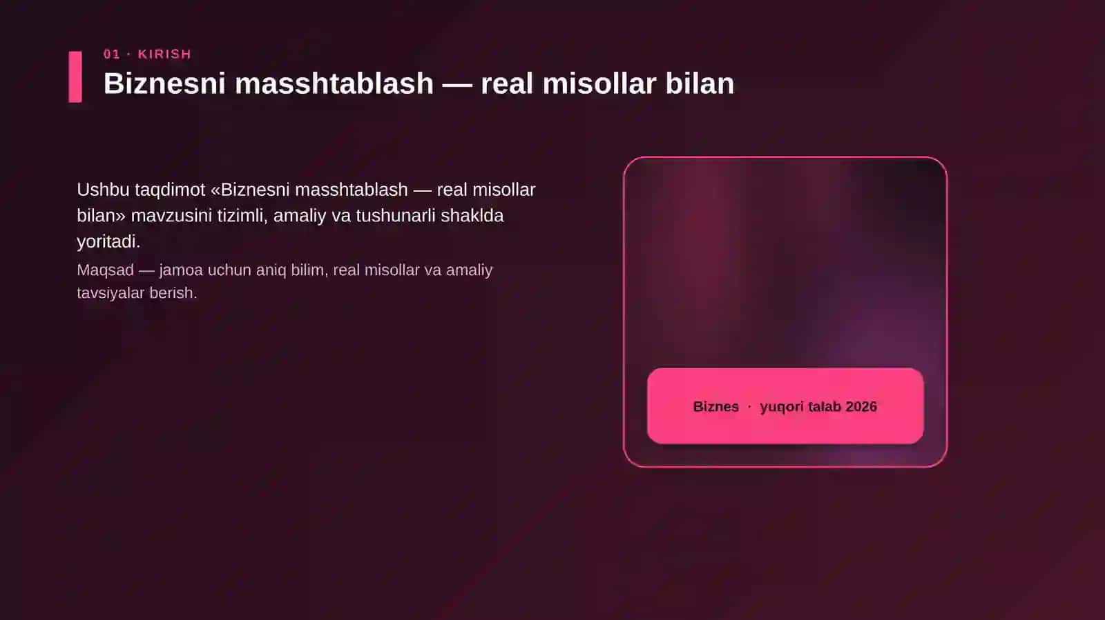 Biznesni masshtablash — real misollar bilan 4