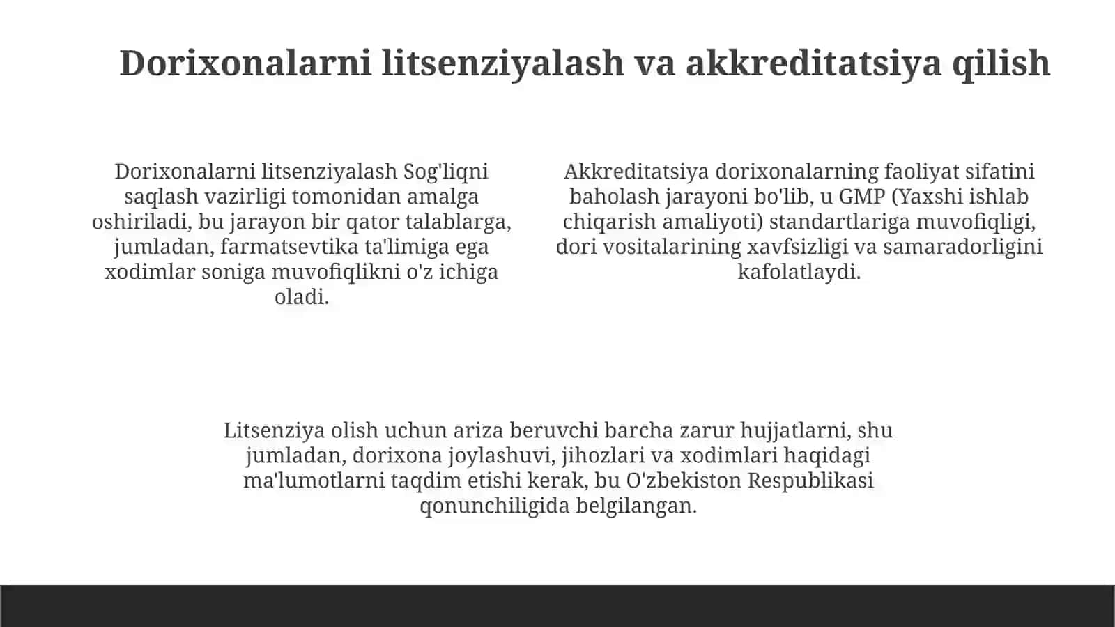 Mulkiy Shakllari Har Xil Bo'lgan Dorixonalarning Faoliyatini Tashkil Etish 4