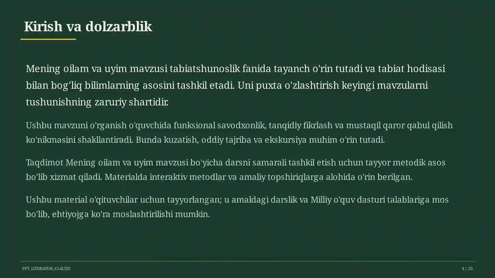 Mening oilam va uyim (1-sinf) 4