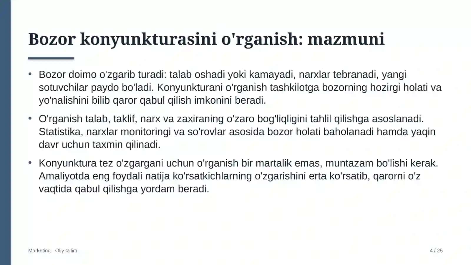 tadbirlarni tashkil etish agentliklarida bozor konyunkturasini o'rganish 9660 4