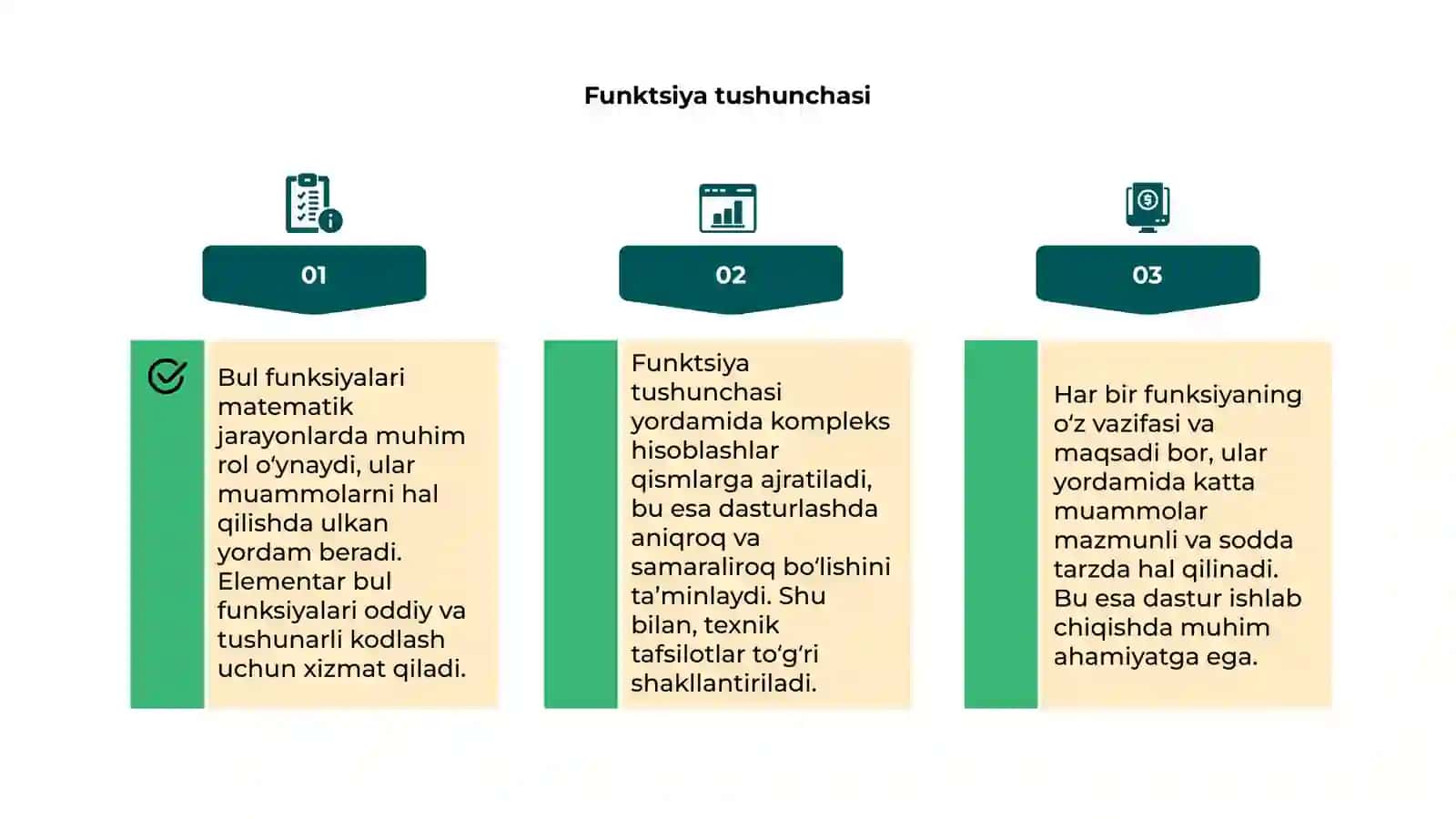 Elementar bul funksiyalari 4