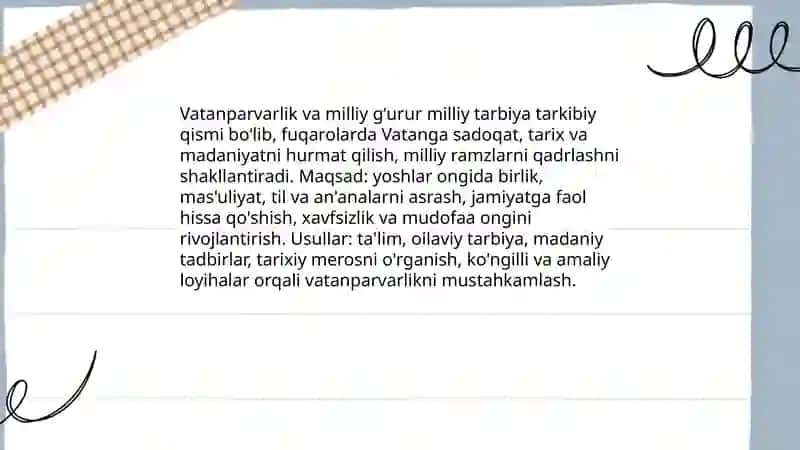 Milliy tarbiyada fuqarolik tarbiyasi 4