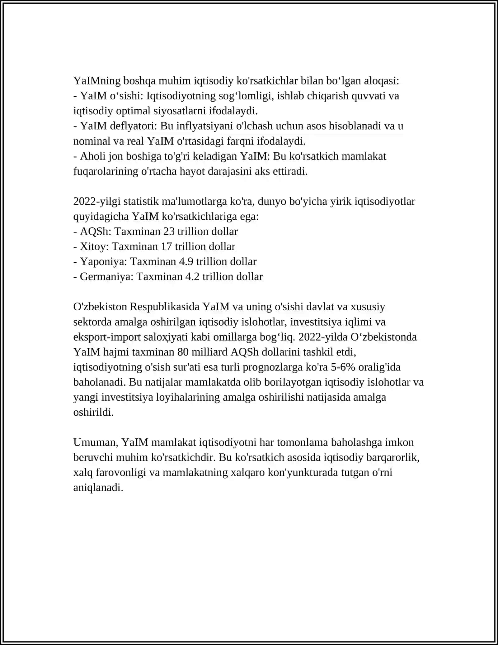 MAKROIQTISODIY KORSATKICHLAR 4