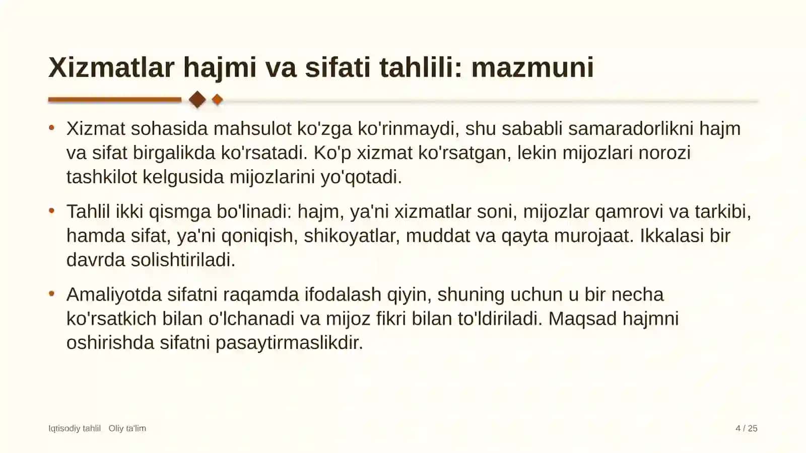 Kimyoviy tozalash korxonalarida xizmatlar hajmi va sifati tahlili 4