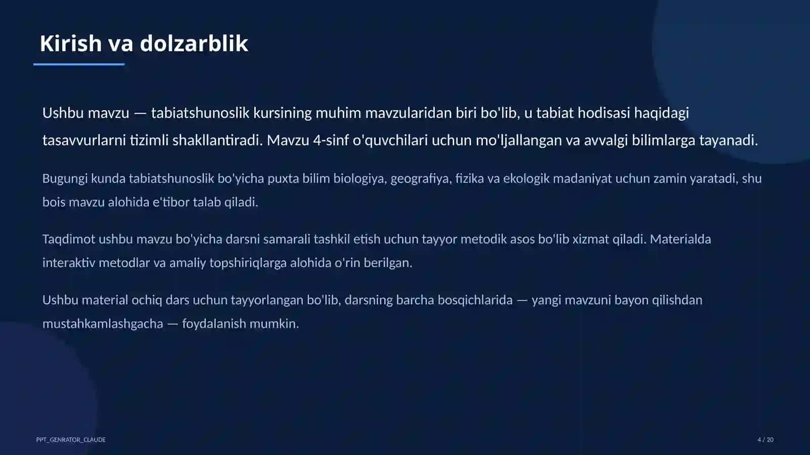 O'zbekistonning tabiiy zonalari: cho'l, tog', vodiy (4-sinf) 4