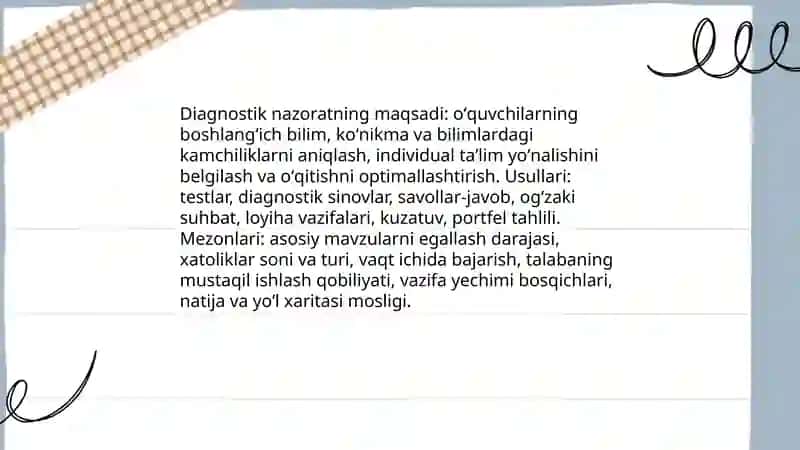 Oʻquv tarbiyaviy fanlarni amalga oshirishda nazorat turlari 4