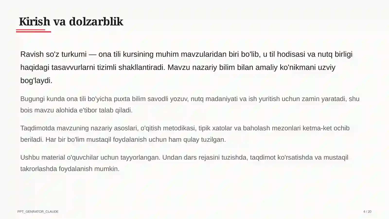 Ravish so'z turkumi (7-sinf) 4