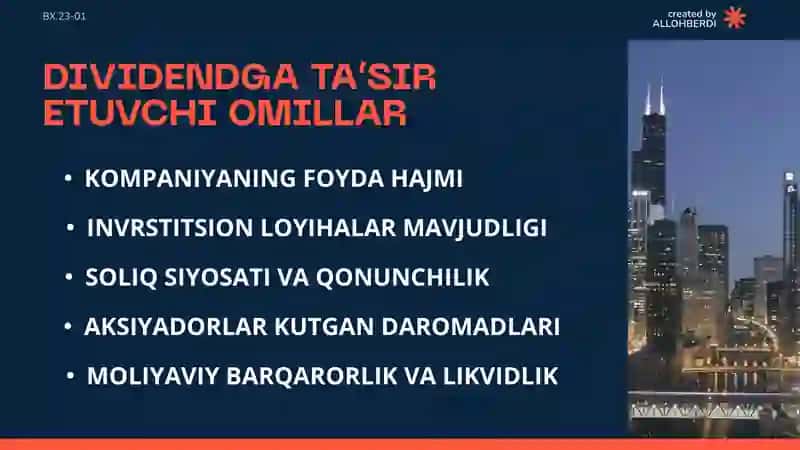 DVIDEND SIYOSATI 4