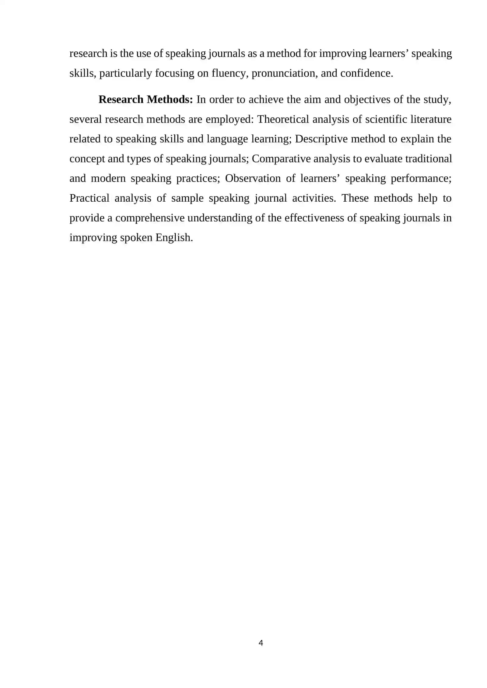 Using speaking journals for improving spoken english 4