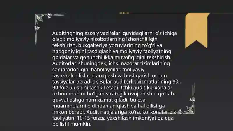 Auditning mohiyati va rivojlanish tarixi 4