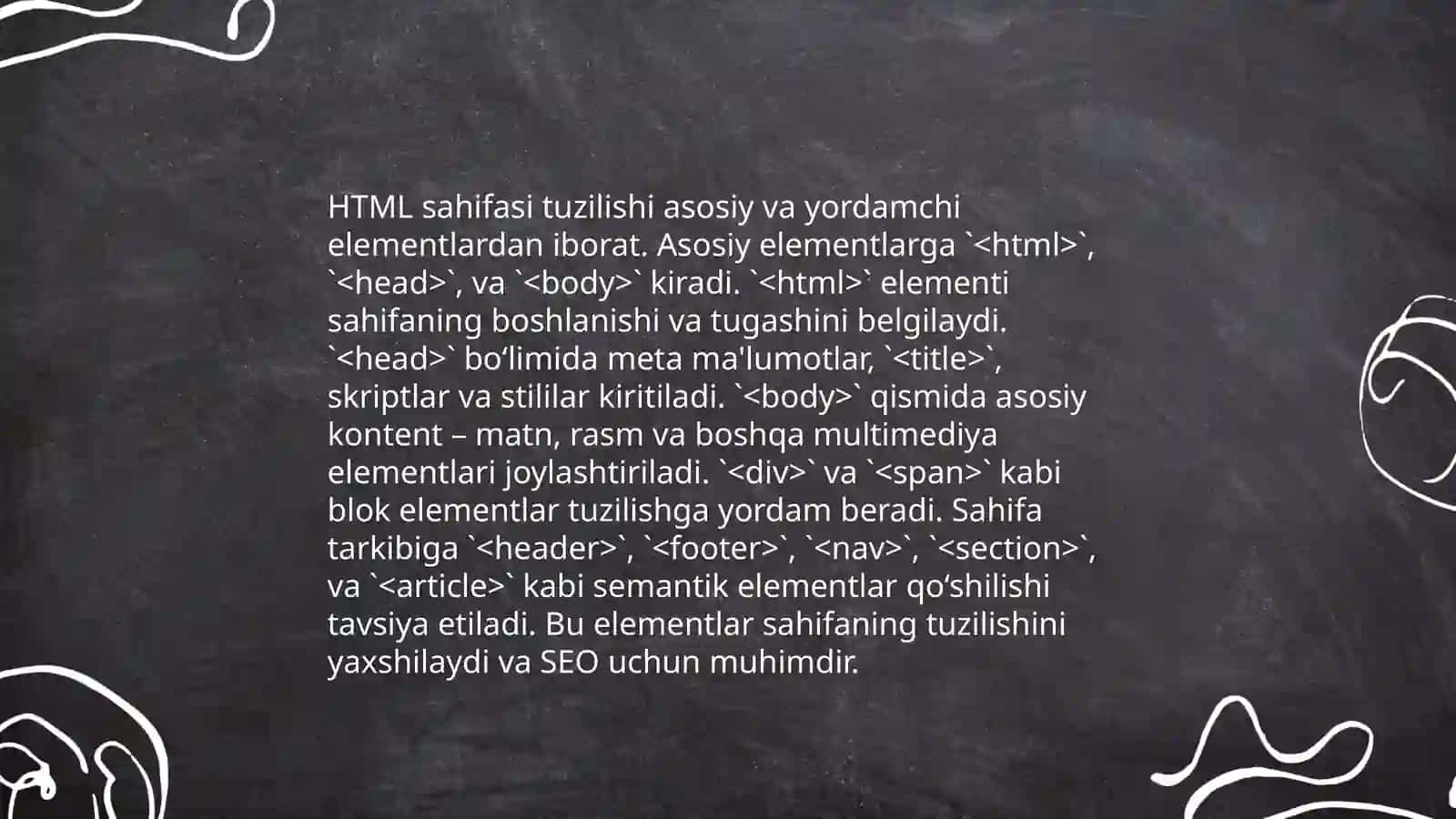 HTML tili va uning tarixi 4