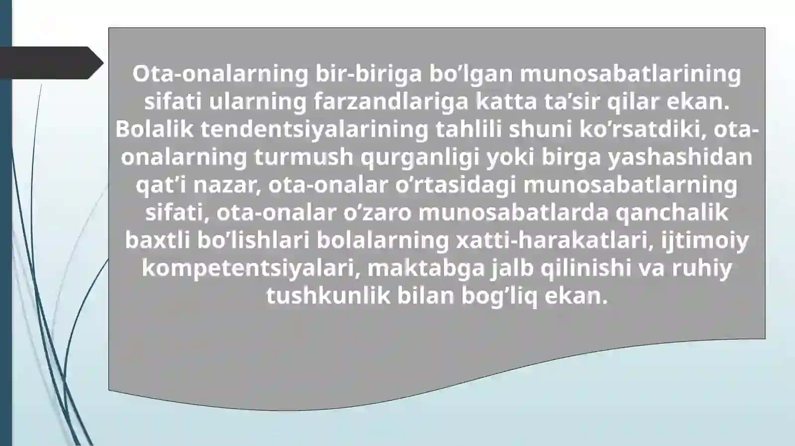 G'arbiy mamlakatlarda oila va oilada bola tarbiyasiga munosabat 4