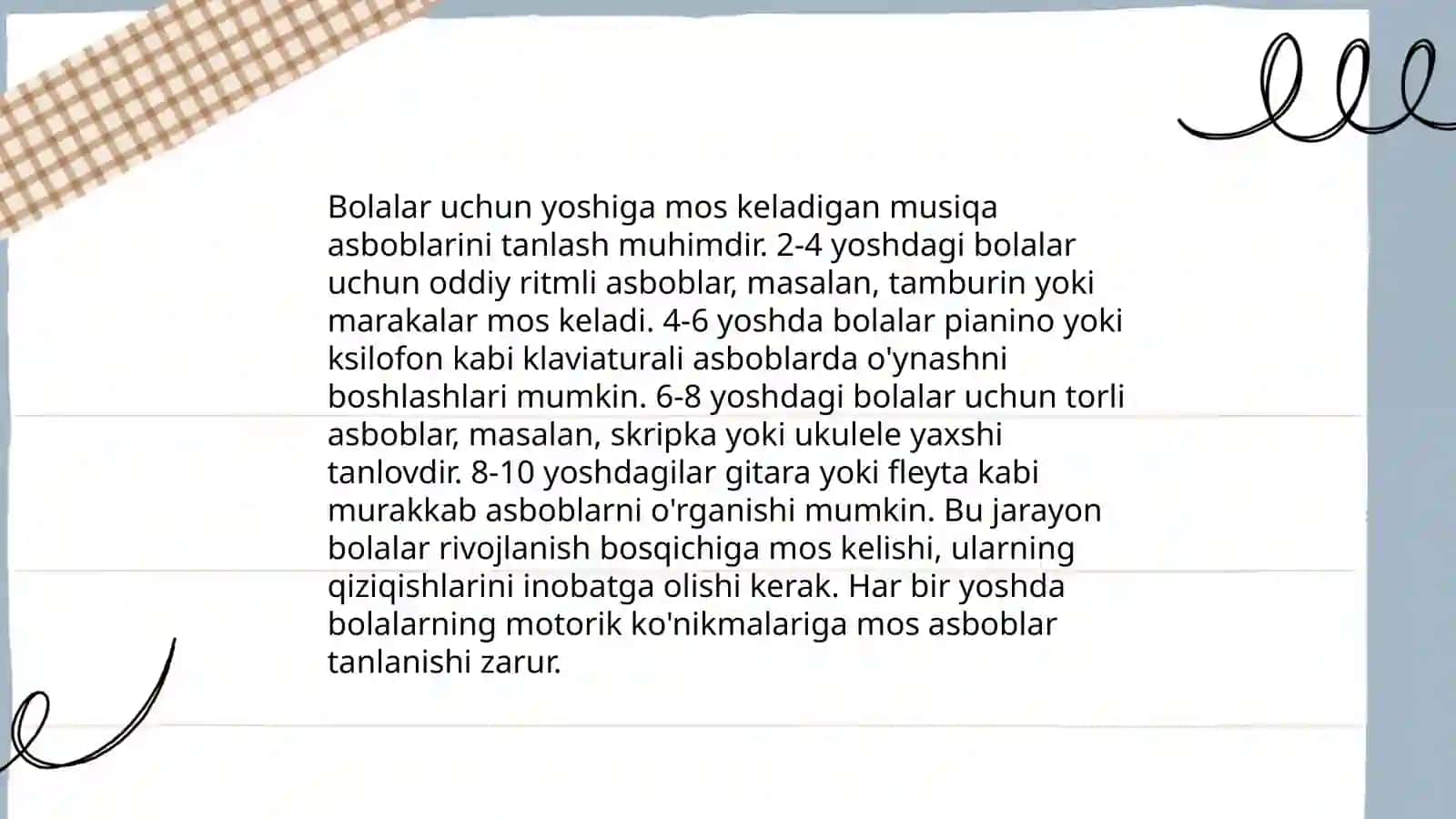 Maktabgacha ta'limda bolalarni musiqa asboblarida ijroga o‘rgatish 4