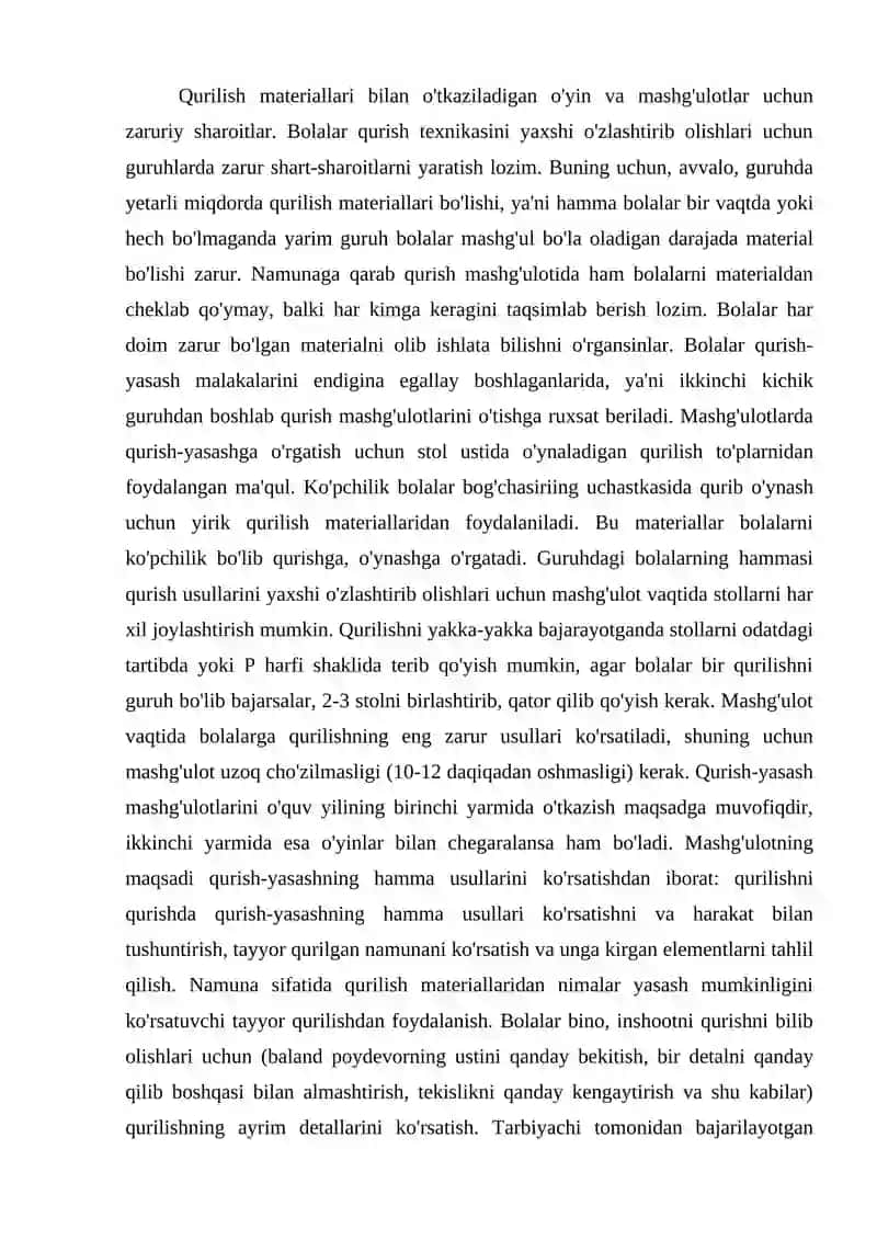 Qurilish materiallari yordamida o'yin va mashg'ulotlar 4