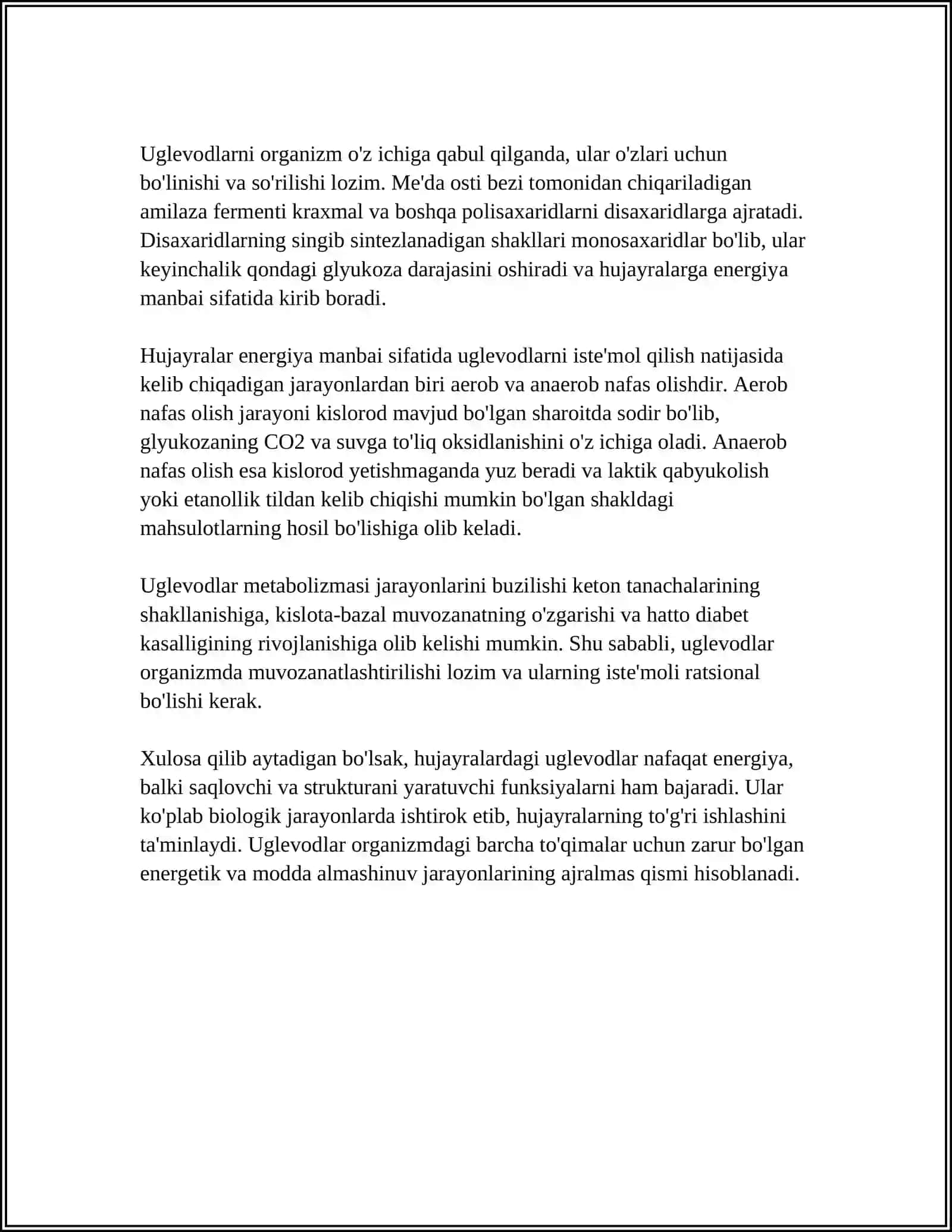 MUSTAQIL ISH Mavzu: HUJAYRANING KIMYOVIY TARKIBI 4