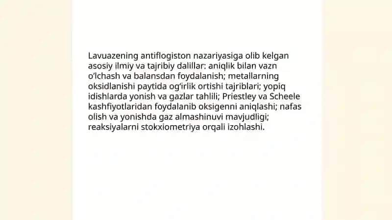 Antuan Lavuazening antiflogiston nazariyasi 4