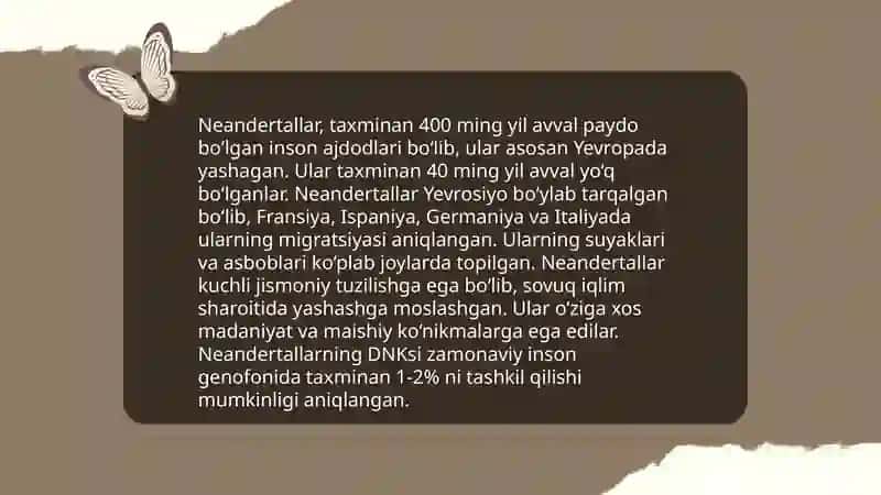 Yevrosiyo hududida ibtidoiy odamlarning tarqalishi.Asosiy arxeologik yodgorliklar. 4