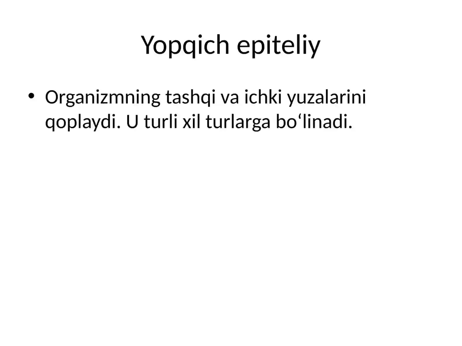 Umumiy Gistologiya: Epiteliy To‘qimasi 4