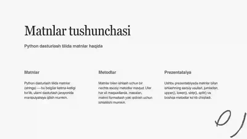 Pythonda matnlar bilan ishlash 4