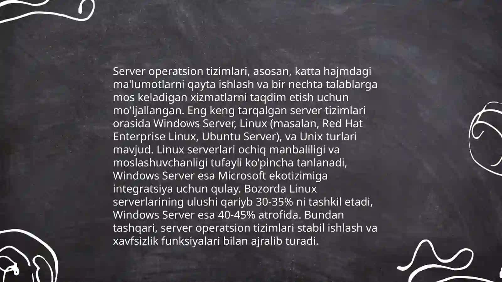 Serverlar haqida malumot 4