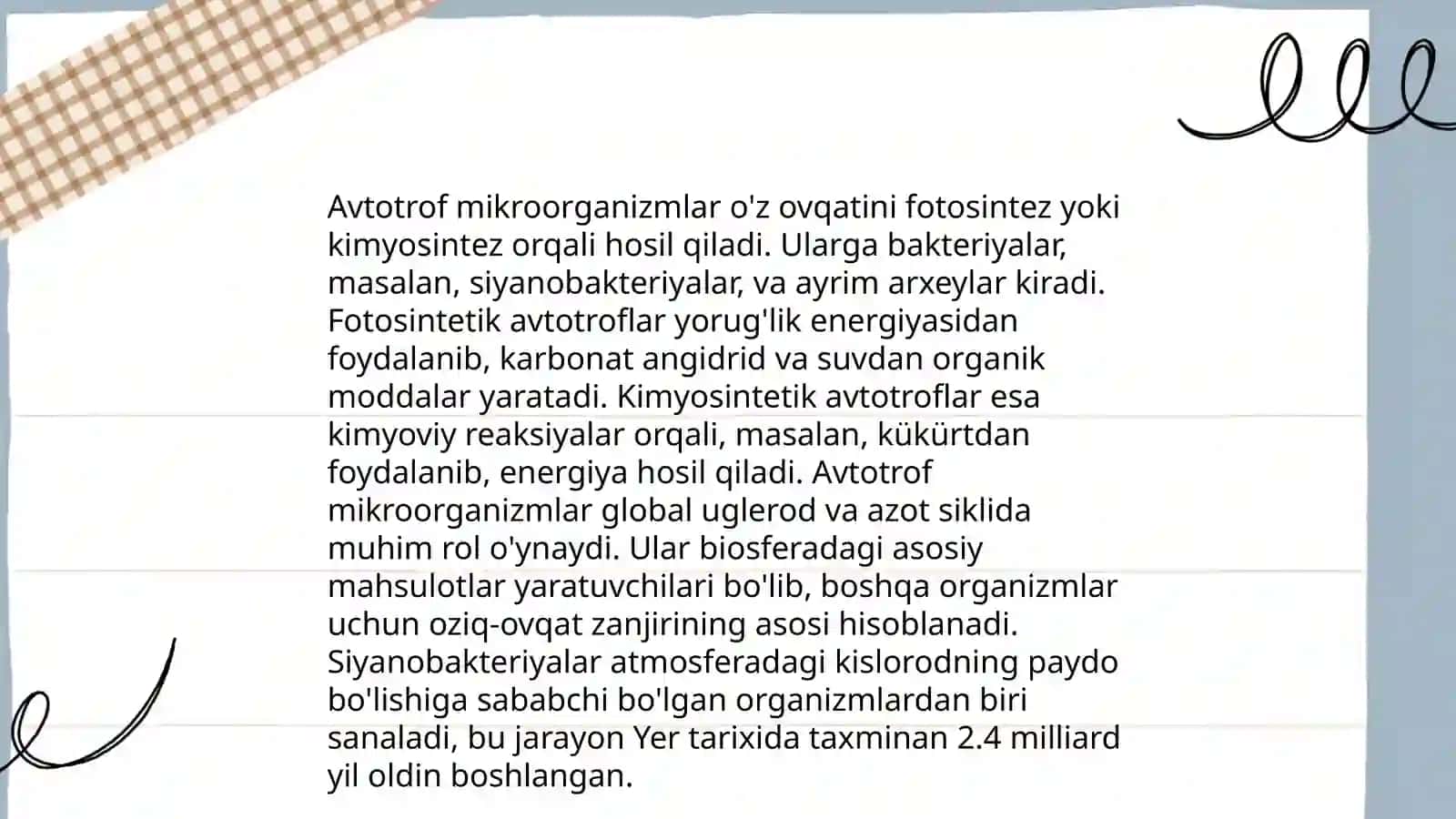 Mikroorganizmlarning oziqlanishi va nafas olishi 4