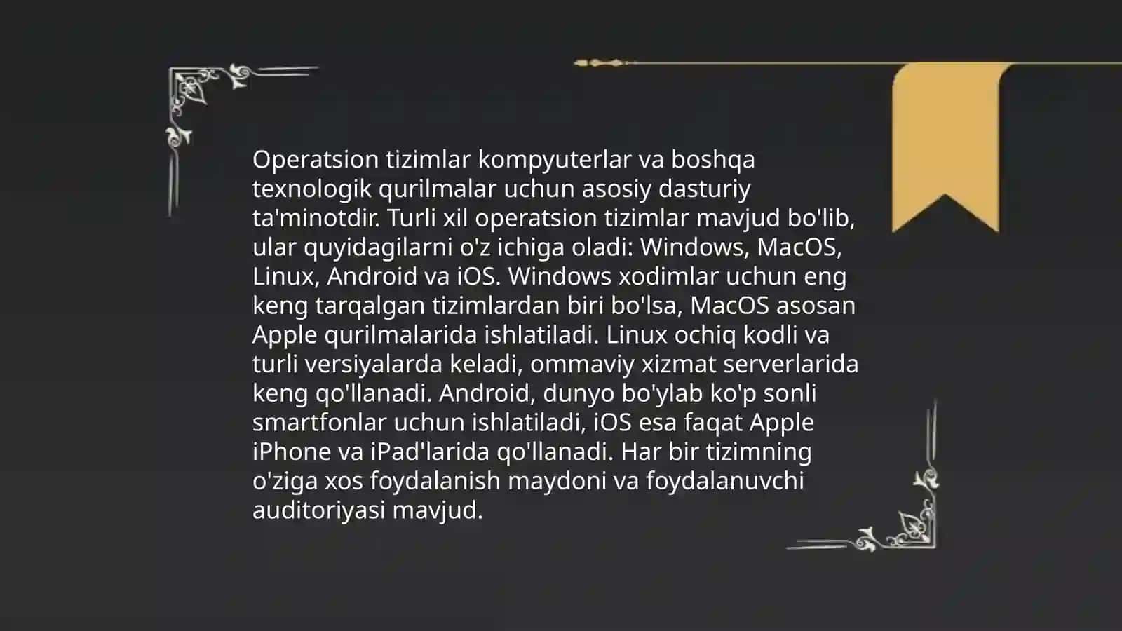 Operatsion tizimlar 4
