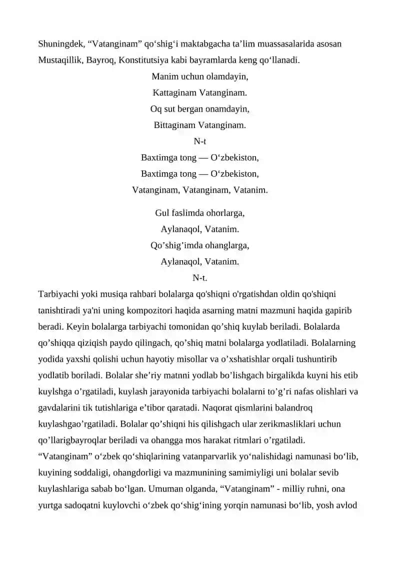 Bolalarni o’zbek qo’shiqlari kuylashga o’rgatish, dinamik belgilar. 4