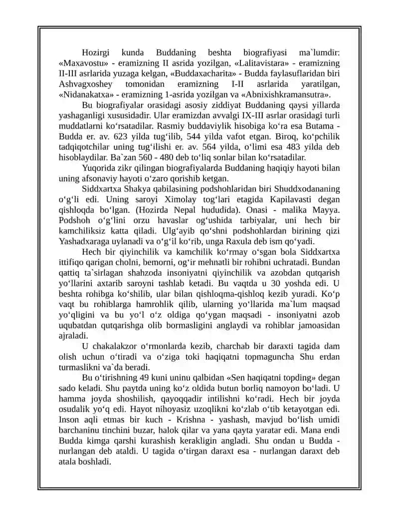 OʻZBEKISTONDA BUDDAVIYLIK DININING ILDIZLARI (QORATEPA, DALVARZINTEPA, FAYOZTEPA) VA HOZIRGI ZAMON 4