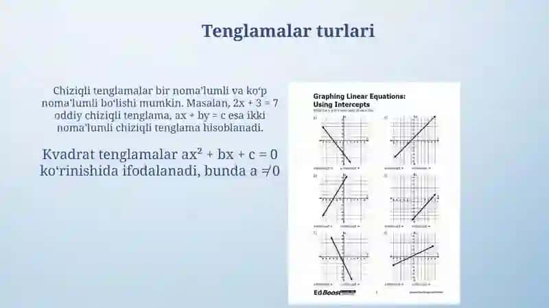 Tenglama va tengsizliklarni oʻqitish metodikasi 4
