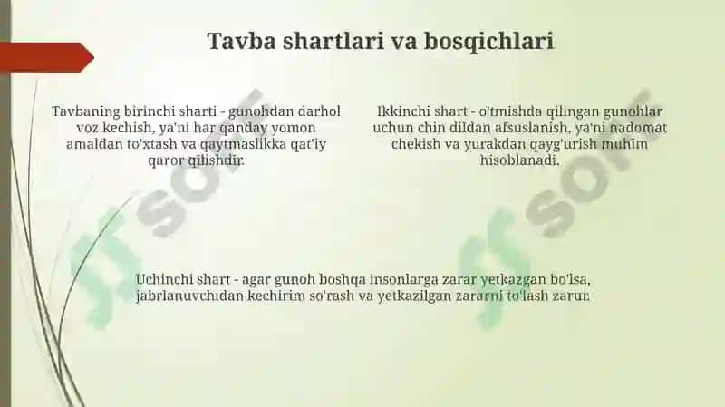 Gʻazzoliyning"Tavbaasariasosidadinvaaxloqmavzusidataqdimot 4