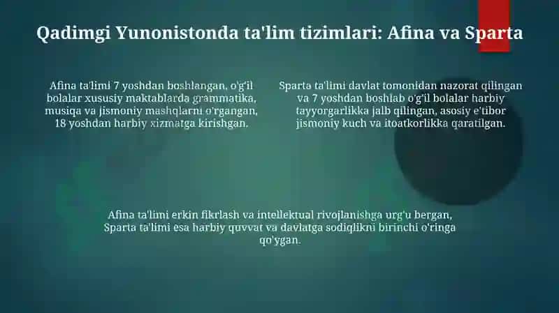 Pedagogika tarixi eng qadimgi davrlardan VII asrgacha ta’lim-tarbiya va pedagogik fikrlar 4
