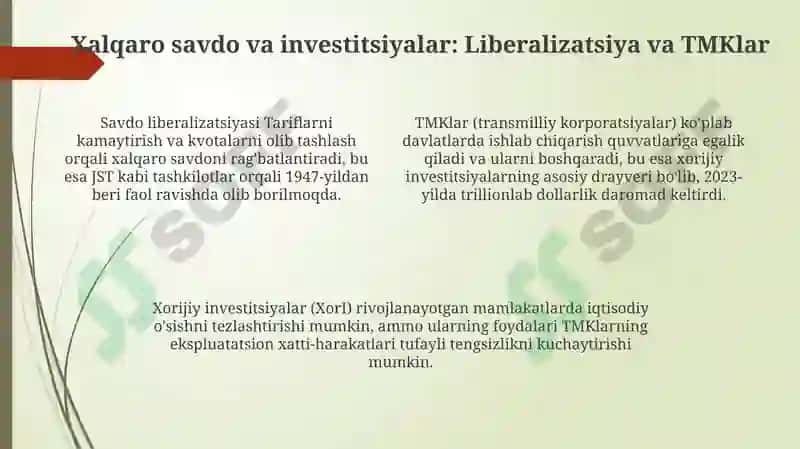 Globallashuv: Ta'rif, o'lchovlar va omillar 4