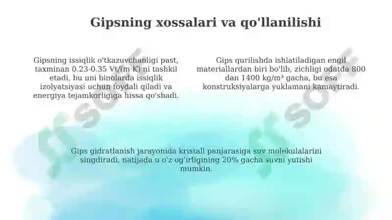 Gipsning turlari. Kuydirish jarayoni 4