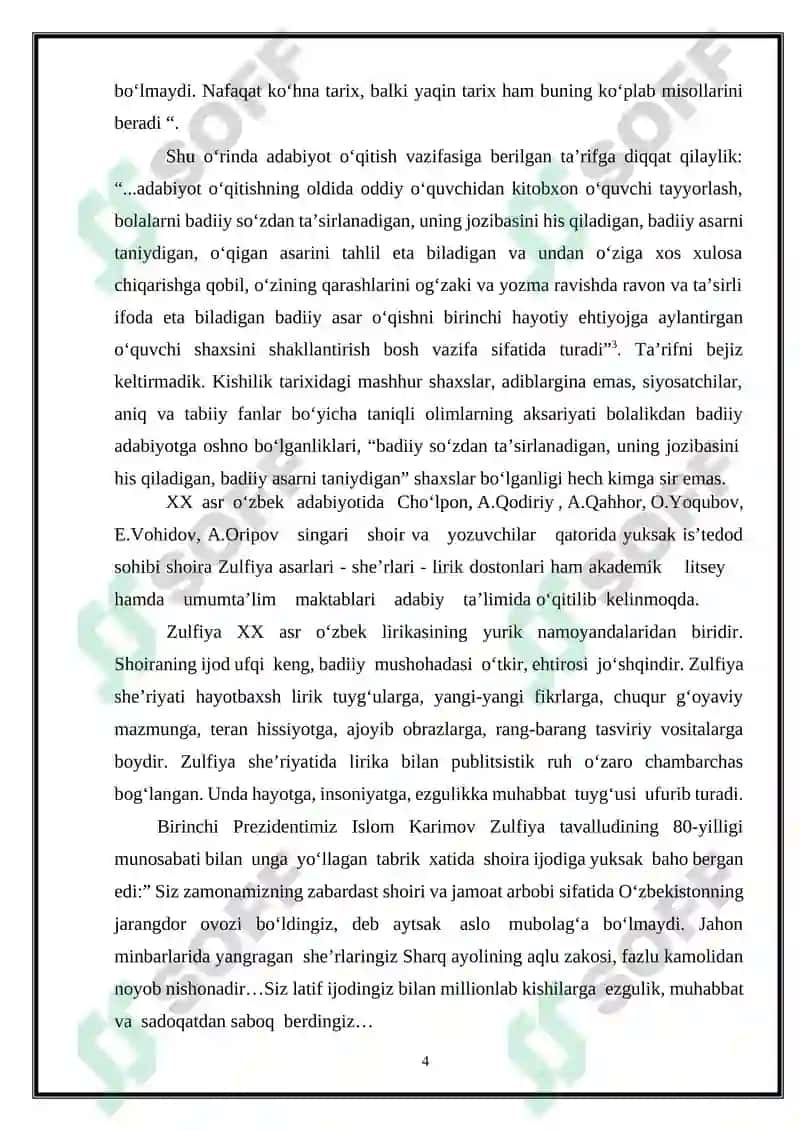 Adabiy taʼlimda Zulfiya hayoti va ijodini zamonaviy texnologiyalar 4