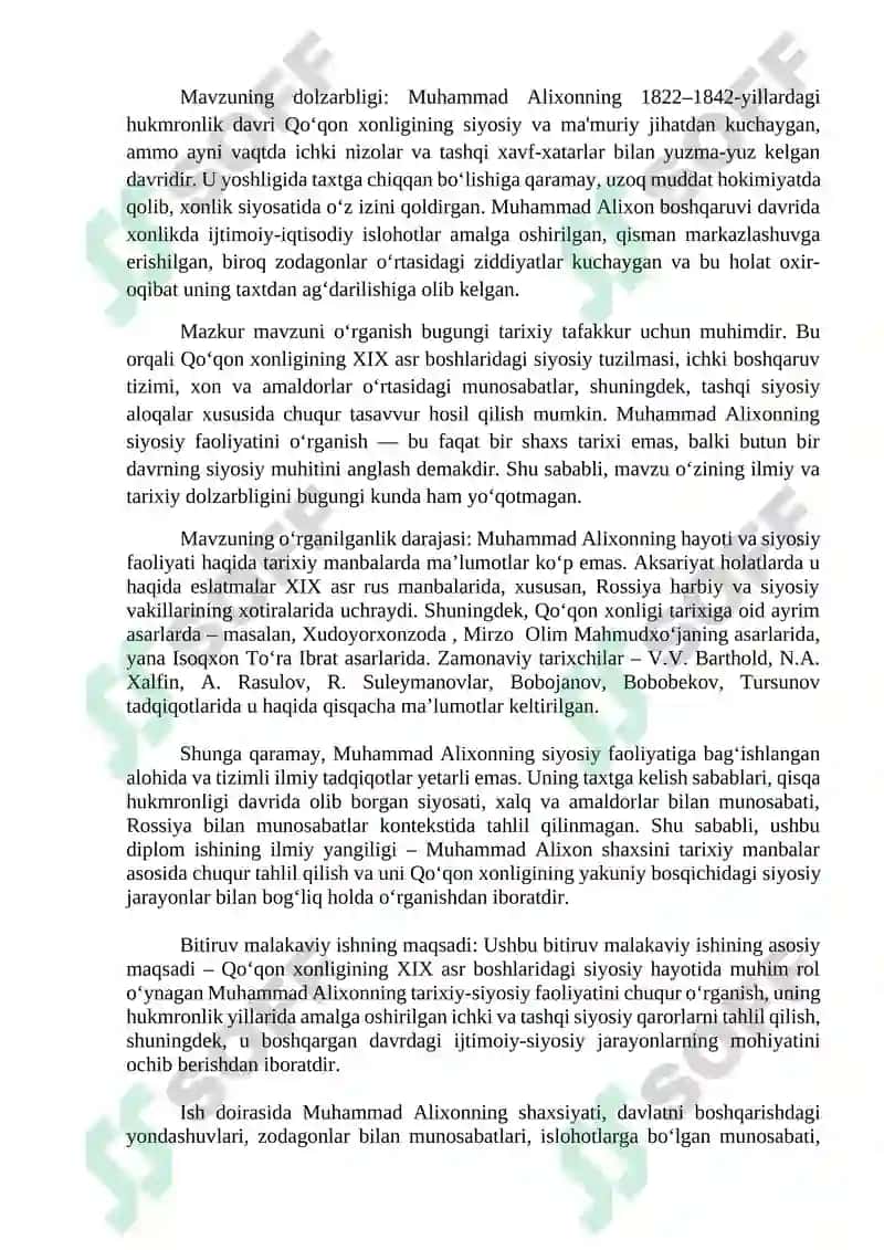 MUHAMMAD ALIXON VA UNING TARIXIY-SIYOSIY FAOLIYATI 4