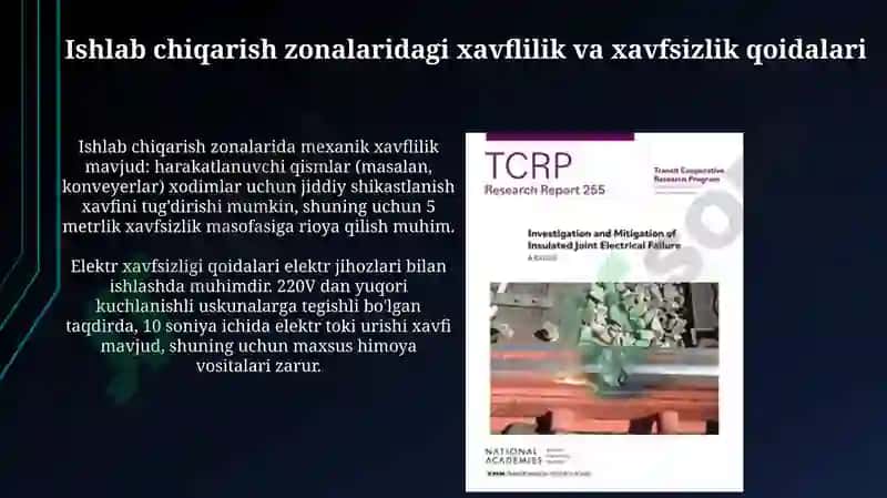 Ishlabchiqarish maydonlarida baxtsiz xodisalar 4