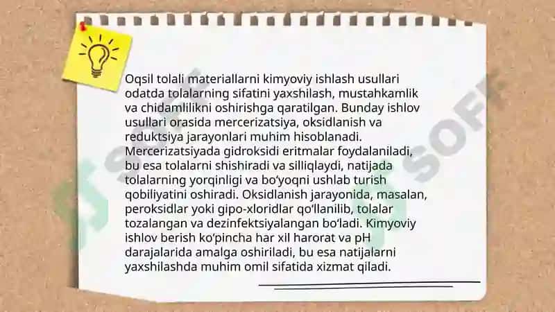 Oqsil tolali materiallarni pardozlash texnologiyalari 4
