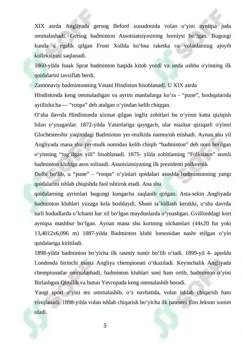 Badminton oʻyinida uchraydigan holat va harakatlarga oʻrgatish 4