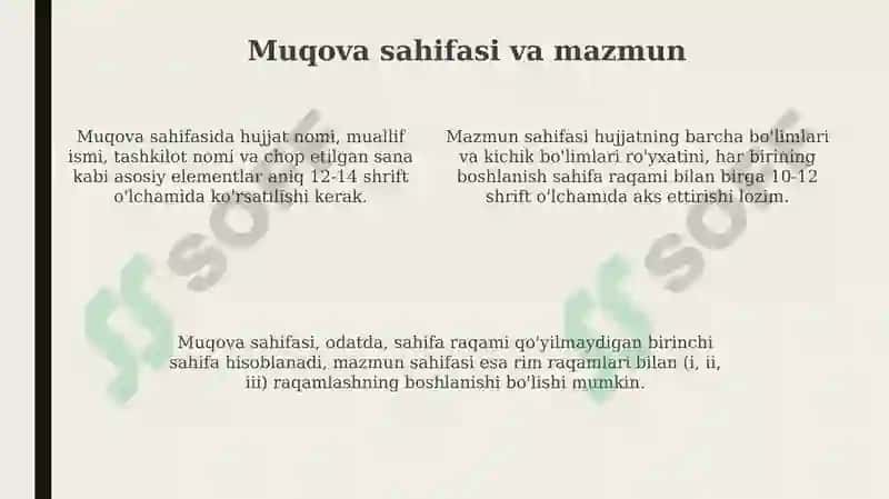 Hujjatlardagi zaruriy qismlar (rekvizitlar) va ularni rasmi 4