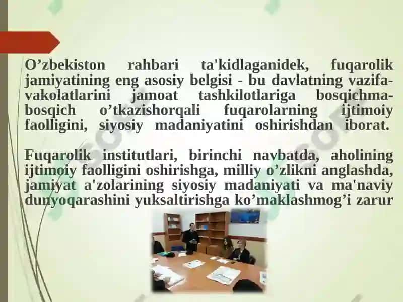 Fuqarolik jamiyati institutlari va o'z o'zini boshqarish 4