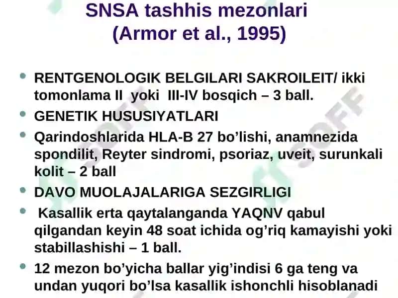 Seronegativ spondiloartritlar (SNSA) 4