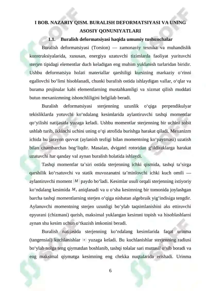 Buralish Difarmatsiyasi haqida tushuncha Doiraviy kesim yuzali toʻgʻri valni buralishdagi kuchlanish va deformatsiya 4