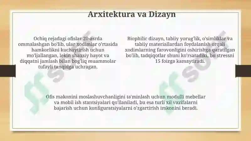 Ofis: Tarix, Arxitektura va Dizayn 4