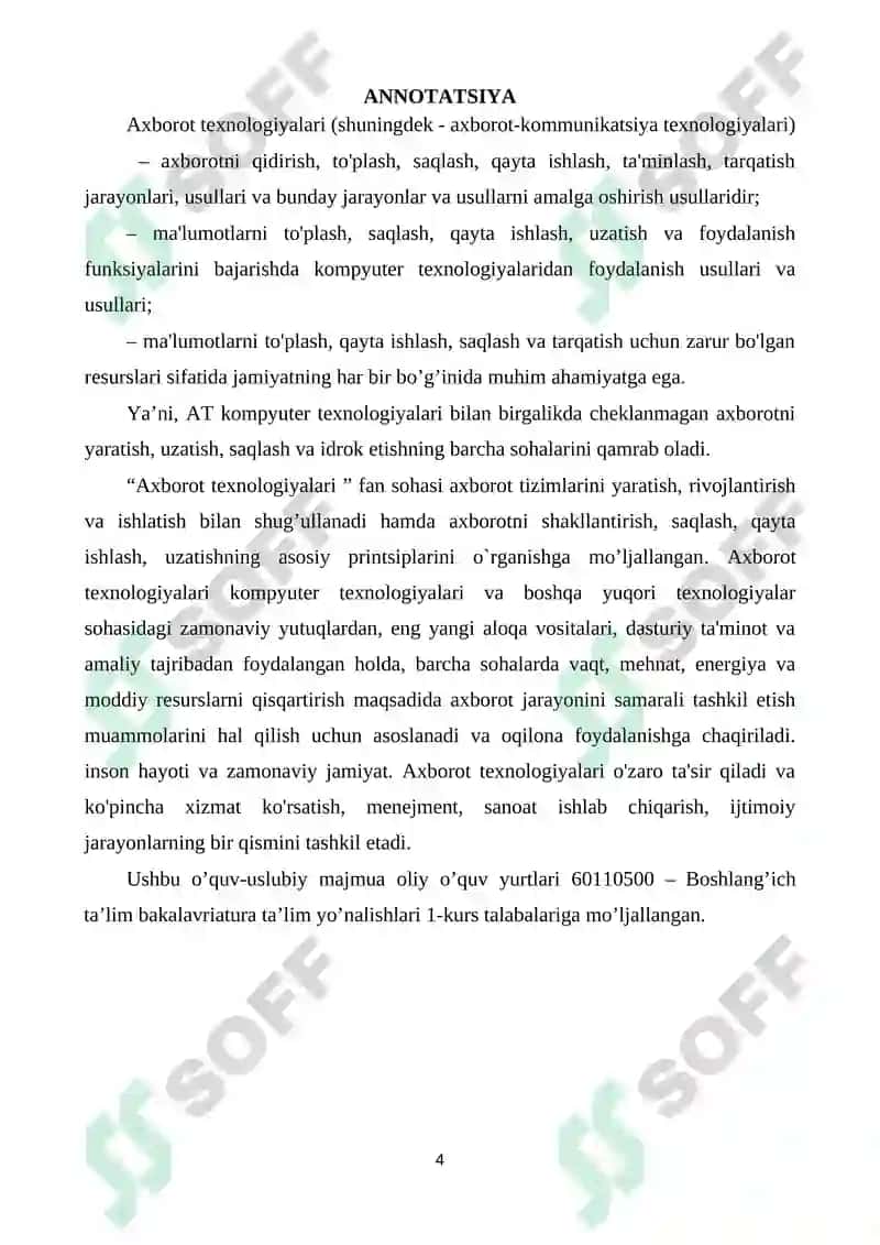 O’QUV USLUBIY MAJMUA 4
