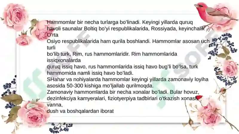 Hammomlar gigienasi 4