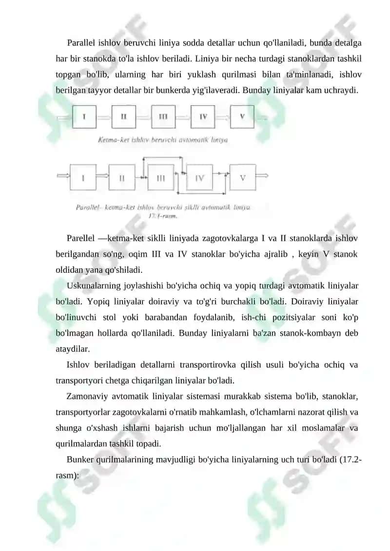 Avtomatik liniyalar, agregat stanoklari va dastur bo'yicha boshqariladigan stanoklar haqida asosiy tushunchalar 4