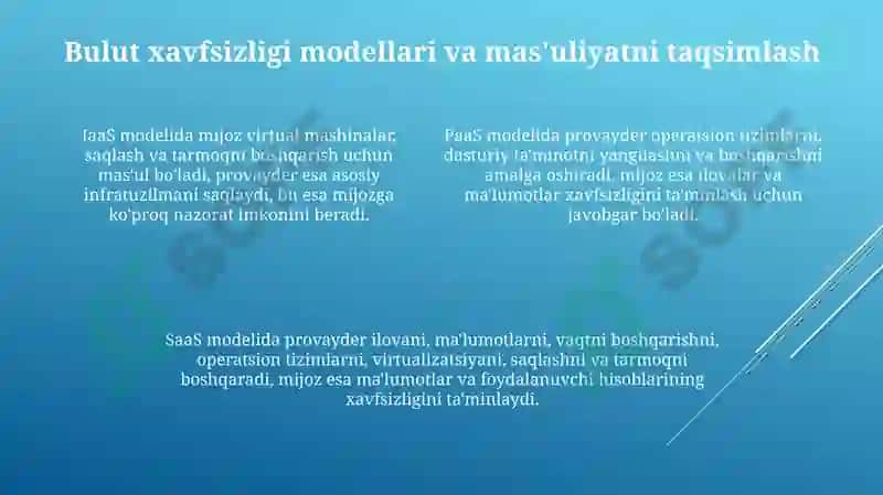 Bulutli tarmoq xizmatlari va xavfsizligi 4