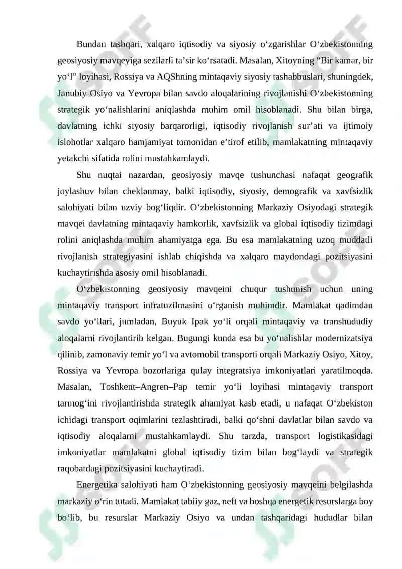 Yangi O‘zbekistonning Markaziy Osiyodagi geosiyosiy mavqeyi 4